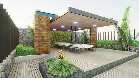 Rooftop garden Unreal Engine animation project with 3d model file