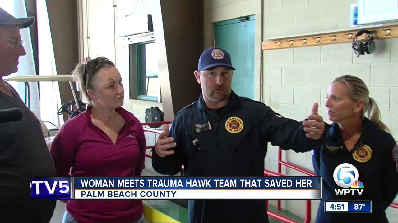 vero beach weather Woman meets Trauma Hawk team that saved her life