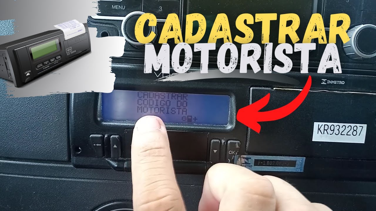 TACÓGRAFO DIGITAL - COMO CADASTRAR CÓDIGO DO MOTORISTA