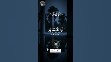 سورة يونس | الآية-10 | القارئ عبد الرحمن مسعد