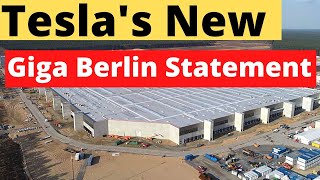 Tesla Release a New Statement In Giga Berlin Application