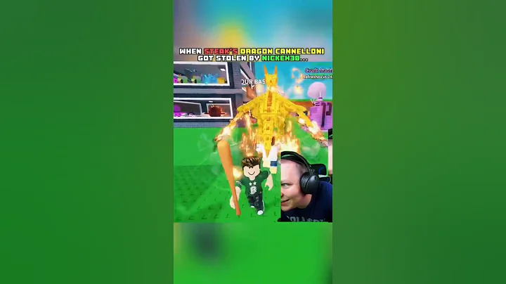 When Biggest Fornite Youtuber Stole Steak's Dragon Canneloni...💀☠️ #shorts #stealabrainrot #roblox