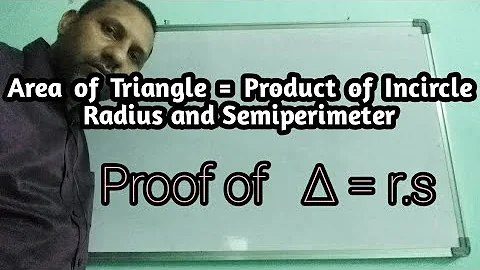 Area  of Triangle = Product of Inradius and Semiperimeter