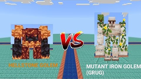 Hellstone golem vs mutant iron golem (mutant creatures) (mob battle #31) 