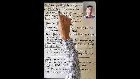 Algebraic Extensions: The Minimal Polynomial (Algebra 3: Lecture 9 Video 2)