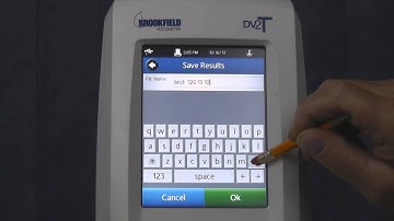 Beginner User: Saving Results with the Brookfield DV2T and DV3T