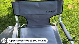 Coleman Outpost Elite Portable Chair with Side Table | ✅ BEST Portable Chairs for Camping & Beach