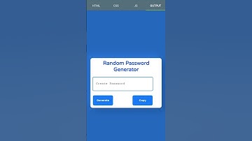 Random Password Generator using HTML | Css
