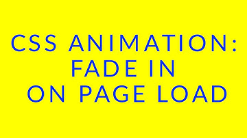 css animation: fade in on page load || Ujjwal Technical Tips