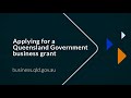 Applying for a queensland government business grant