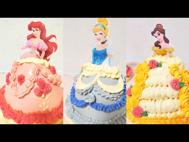 キャラケーキの作り方 ディズニープリンセス リトルマーメイド アリエル バースデーケーキ Youtube