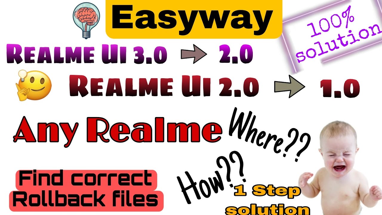 EASILY Downgrade 3.0 2.0 1.0 any REALME phone | What is correct file | Save internet data |