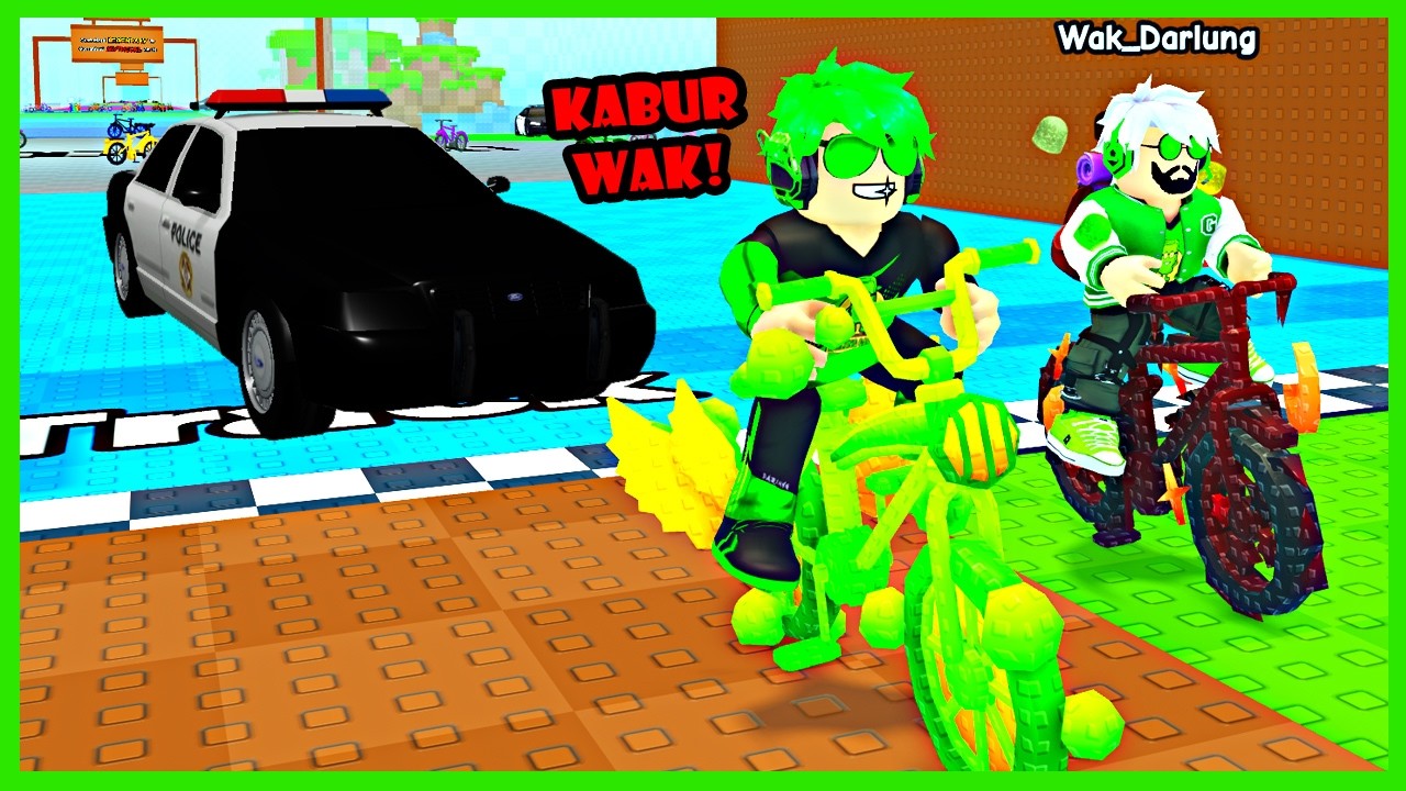 Darlung & Wak Darlung Mencuri Sepeda Super Mahal Dari Polisi Yang Berjaga Di Roblox