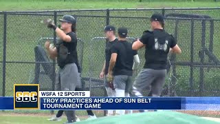 Troy Practices Ahead Of Sun Belt Tournament Game