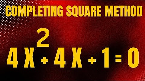 Completing square method 4x^2+4x+1=0 Quadratic equation find x #maths #quadratic #square #video