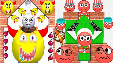 DRAW TO SMASH vs HIDE BALL - All Levels New UPDATE Satisfying Double gameplay Walkthrough ios #hide