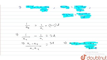 If `a_1,a_2,a_3,a_4` are in H.P. then `1/(a_1 a_4) sum_(r=1)^3 a_r a_(r+1)` is a root of