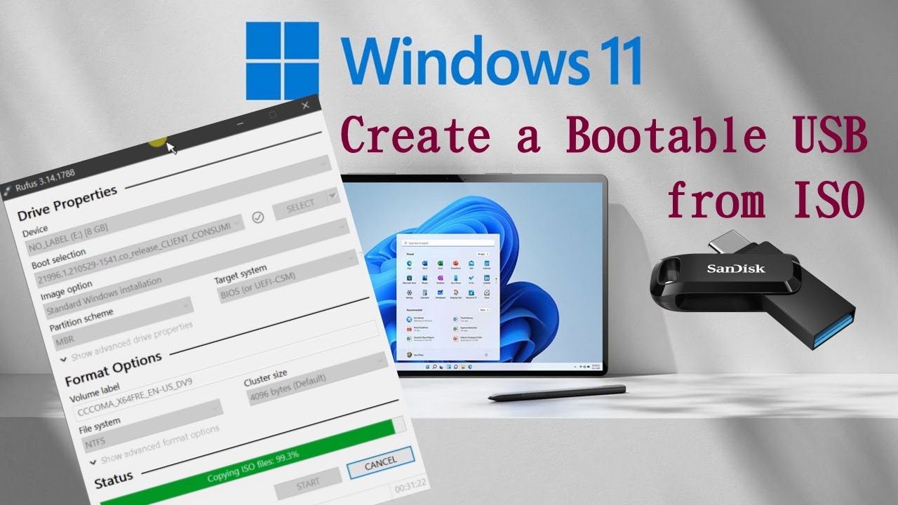 How to Create Windows 11 Bootable USB using ISO Image? pcguide4u YouTube