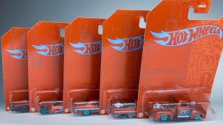 Hot Wheels 53rd Anniversary 2021 Orange and Blue Series Mix B 5 Car Set