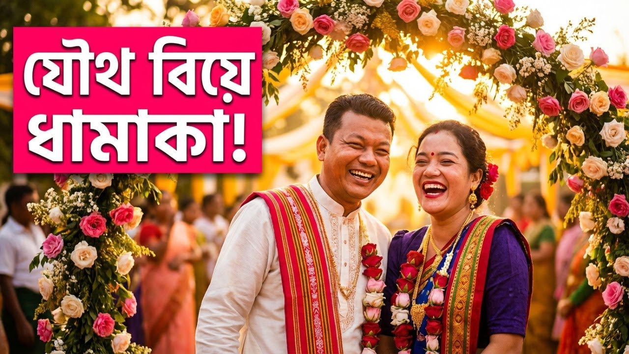 দুটি জোড়ার একসাথে বিবাহ! লোকনৃত্য এবং ঐতিহ্যের অপূর্ব সমন্বয়