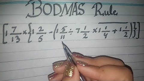 BODMAS Rule for Class 6, BODMAS Rule Simplification for Class 6