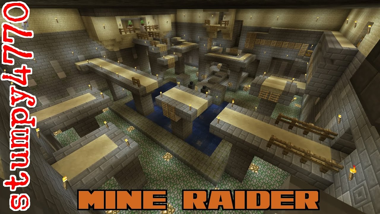 Tomb Raider in Minecraft, Mine Raider, stills of levels 6 to 9