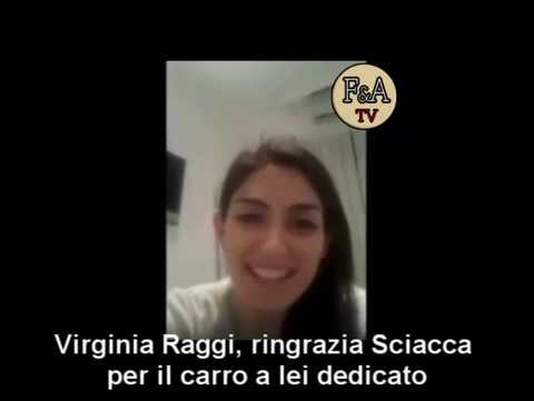 Virginia  Raggi ringrazia sciacca per il carro allegorico a lei dedicato