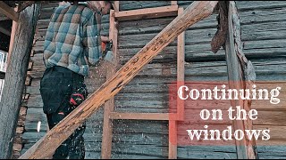 Continuing On The Windows on Off Grid Log Cabin