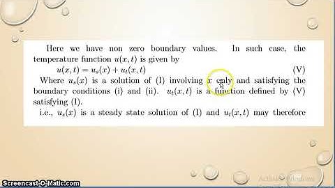 one dimensional heat equation Non zero Boundary