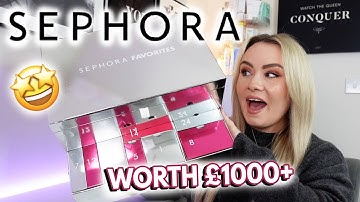 SEPHORA UK ADVENT CALENDAR 2024 UNBOXING | WORTH £1000! 💗 MISS BOUX