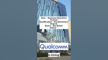 Qualcomm hiring #qualcomm #freshers #jobs