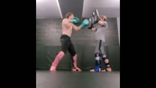 Padwork 1-2-3- Double Rear Round Kick