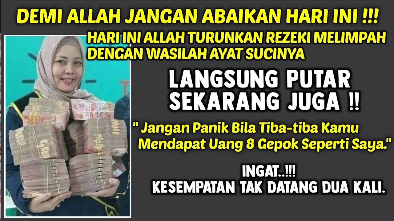 SUDAH TERBUKTI❗ Inilah Pembuka Rezeki Paling Mustajab Mendatangkan Rezeki Dari Segala Arah