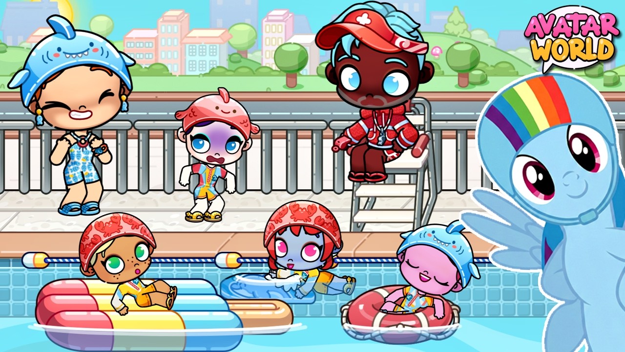 UM DIA no CLUBE DA PISCINA (Avatar World) #LuliRarity