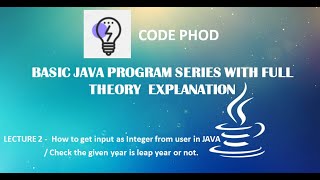 How to get input as integer from user in JAVA || Check the given year is leap year or not.