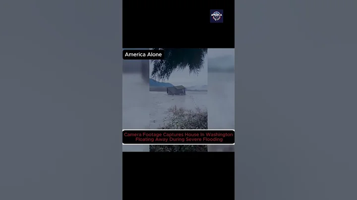 Camera Footage Captures House In Washington Floating Away During Severe Flooding #shorts #flooding