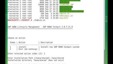 SAP HANA COCKPIT 2.0 Installation CMD Mode.