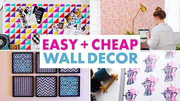 How can I decorate my walls without spending money?