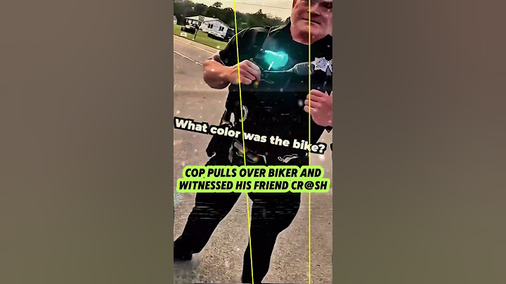Cop Pulls Over Biker and Witnessed His Friend Crash
