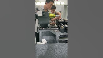 Install the slide sleeve on the Swiss CNC lathe and test whether it can be installed. #cnclathe