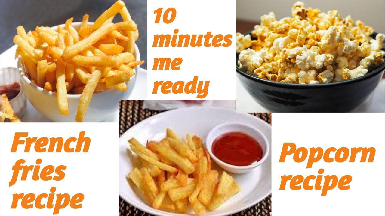 Crispy French fries recipe in Urdu & HindiPopcorn recipeHomemade