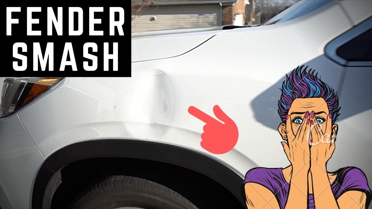 Fender Smash on Subaru Ascent Caused By Basketball Hoop. PDR dent removal without Paint!