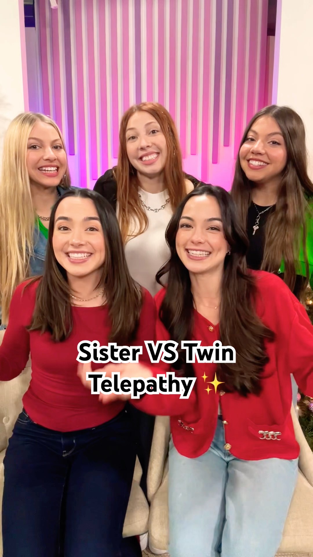 SISTER VS TWIN TELEPATHY ??? @merrelltwins | Triple Charm #Shorts