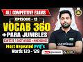 🔴Vocab 360 + Para Jumbles English | Episode 13 | Vocab for All Competitive Exams | By Jai Sir
