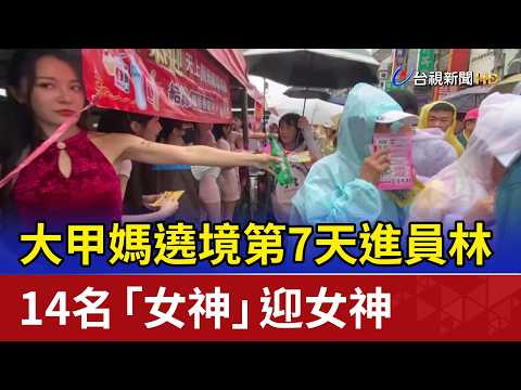 大甲媽遶境第7天進員林 14名「女神」迎女神