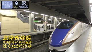 590番台！ 北陸新幹線W7系W1編成 はくたか599号 191104 HD 1080p