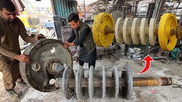 How Experts Rebuilt a Completely Broken Stone Crusher Shaft | Unbelievable Factory Restoration