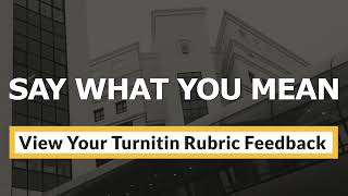 How To View Your Turnitin Feedback