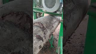 milling huge log with sawmill