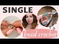 Single bead crochet tutorial | Bead crochet tutorial | Bead crochet necklace | How to bead crochet